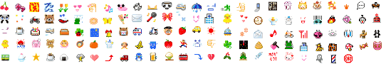 overview of NTT Decomail emojis